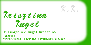 krisztina kugel business card